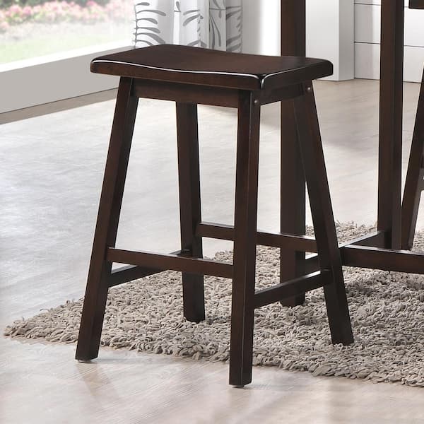 Acme Furniture Nyssa 3-Piece Rectangle Wood Top Walnut Bar Table