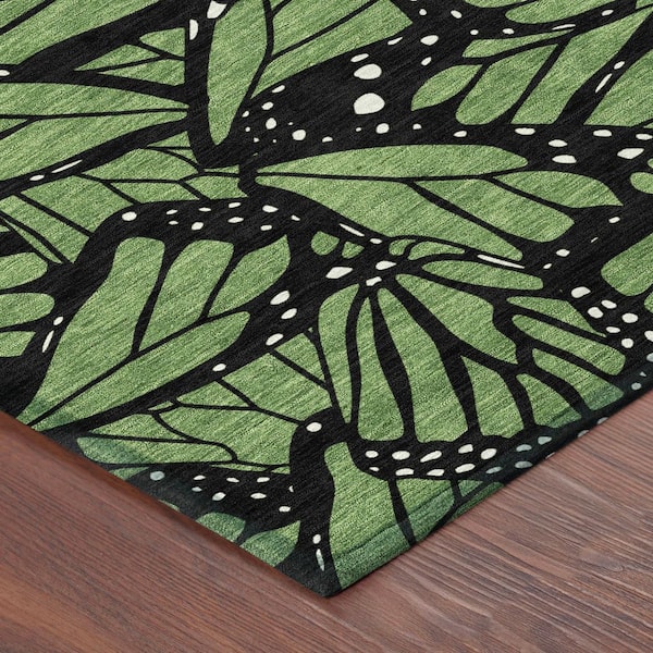 Chantille Machine Washable Indoor/Outdoor Abstract ACN2846 Green 10 ft. x 14 ft. Area Rug
