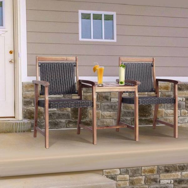 Rattan bench online set