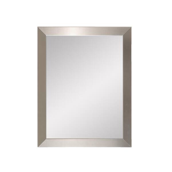 BrandtWorks 25.5 in. W x 48.5 in. H Modern Silver Wall Mirror
