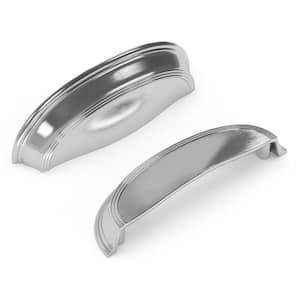 American Diner 3 in. (76mm) and 3-3/4 in. (96mm) Center-to-Center Satin-Nickel Cup Pull