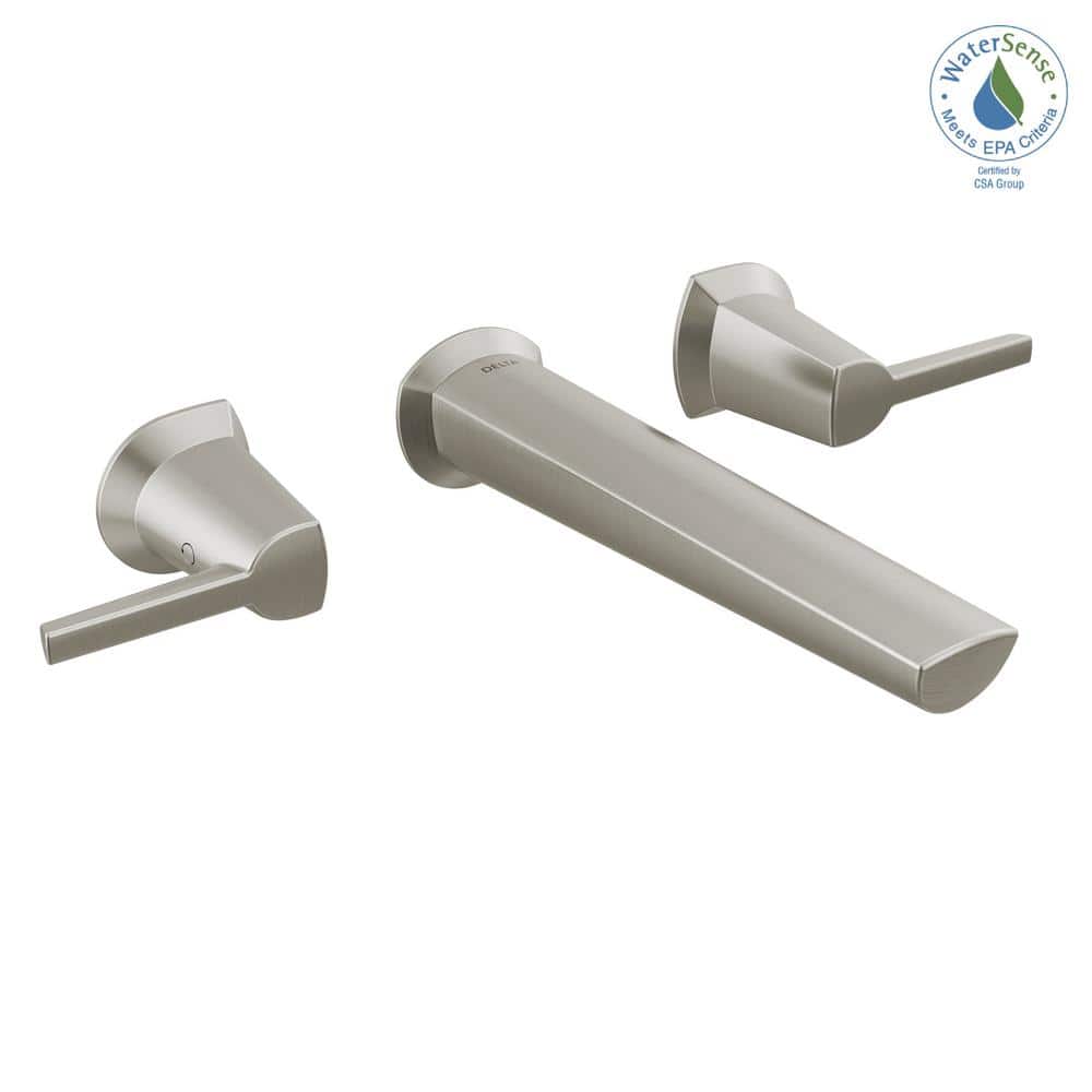 Sleek Sail Stainless Steel 2-Handle Wall-Mounted Modern Faucet