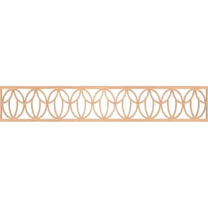 Shoshoni Fretwork 0.25 in. D x 46.625 in. W x 8 in. L Hickory Wood Panel Moulding