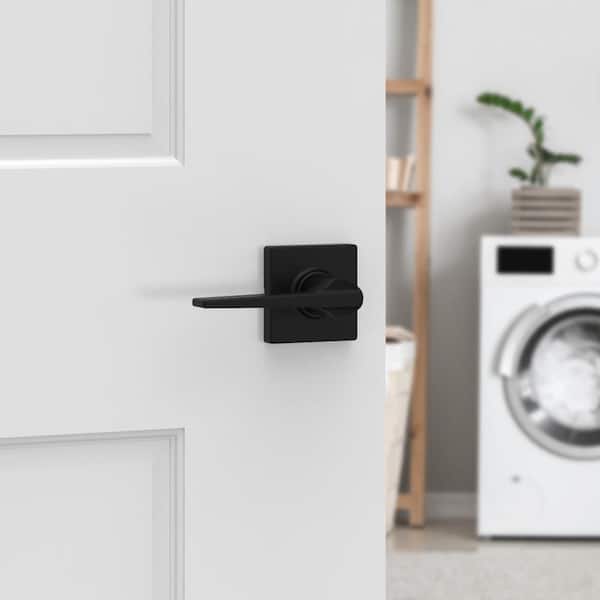 Hollis Matte Black Hall/Closet Passage Door Lever