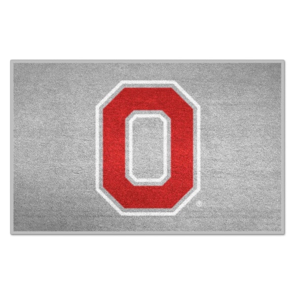 FANMATS Ohio State Buckeyes Gray 2 ft. x 3 ft. Starter Mat Area Rug