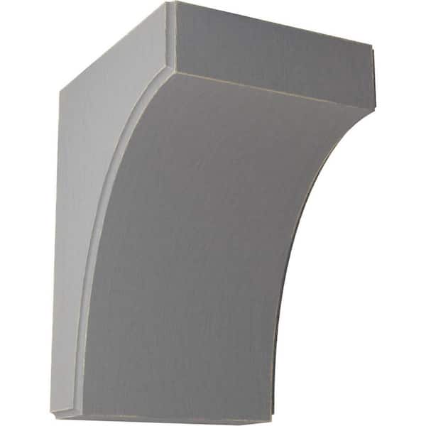 Ekena Millwork 5-1/4 in. x 8 in. x 6 in. Pebble Grey Clarksville Wood Vintage Decor Bracket