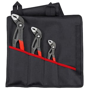 3-Pieces Cobra Pliers Set in Tool Roll