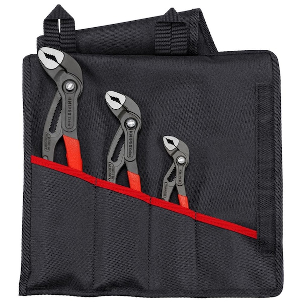 KNIPEX 3-Pieces Cobra Pliers Set in Tool Roll