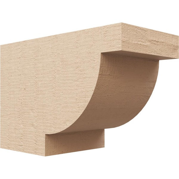 Ekena Millwork 6-in. x 8-in. x 12-in. Alpine Woodgrain, Primed Tan Timberthane Polyurethane Rafter Tail Brace
