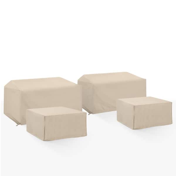 CROSLEY FURNITURE 4-Piece Tan Outdoor Sectional Furniture Cover Set