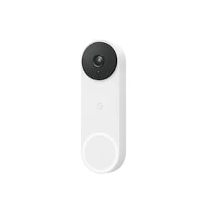 Nest Doorbell (Wired, 2nd Gen) Smart Video Doorbell Camera Snow and Nest Hub 2nd Gen 7 in. Smart Home Display Chalk