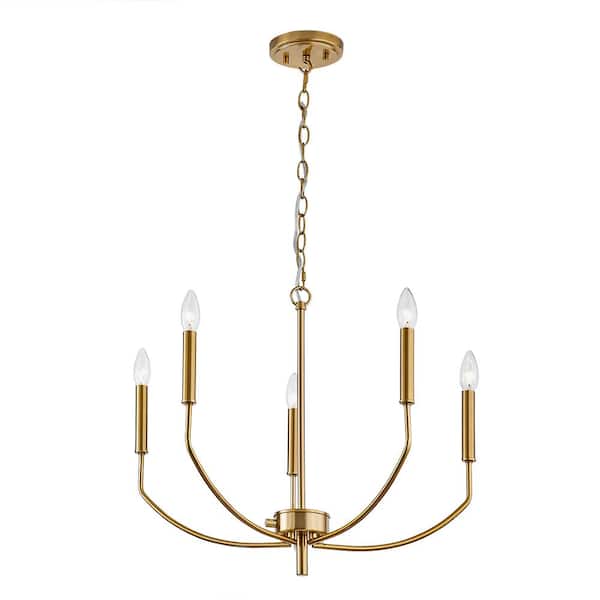 Home Decorators Collection Athens Five Lights Chandelier Aged Brass Finish