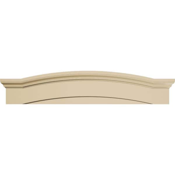 Ekena Millwork 52 in. W x 10-1/2 in. H x 2-3/4 in. P Eyebrow Signature Urethane Pediment, Primed Tan