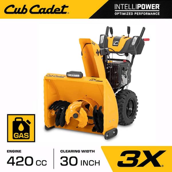 3X 30 in. HD 420cc IntelliPower Three-Stage Electric Start Gas Snow Blower with Heated Grips and Steel Chute