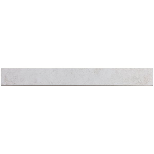 Iris Perla White 2.75 in. x 23.62 in. Matte Porcelain Bullnose Wall Tile Trim