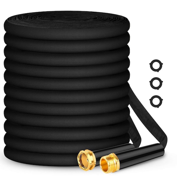.N/A 50 ft. Lightweight Non-Expanding Garden Hose Leak-Proof Metal Interface No-Knots Wear-Resistant Sturdy