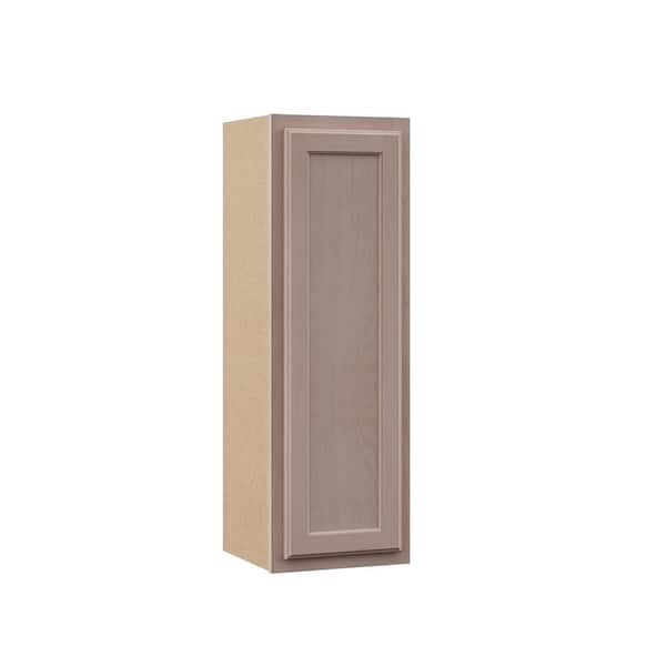 Hampton Bay 12 in. W x 12 in. D x 36 in. H Assembled Wall Kitchen Cabinet in Unfinished with Recessed Panel