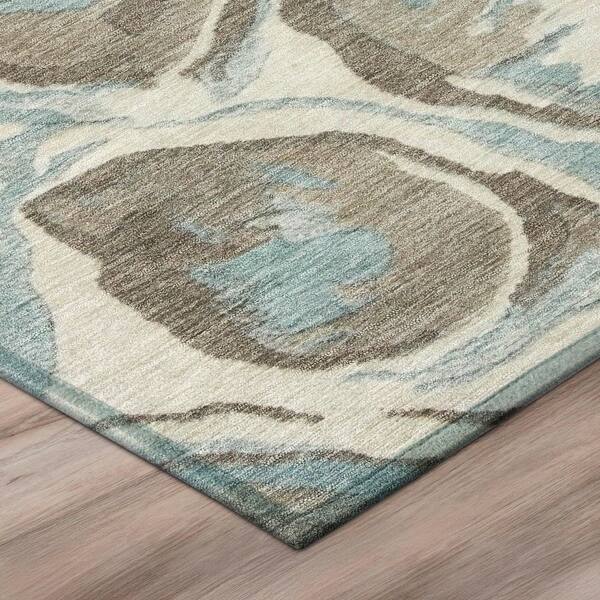 Chantille Machine Washable Indoor/Outdoor Abstract ACN3019 Spa 3 ft. x 4 ft. Area Rug