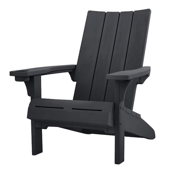 Modern Grey Resin Adirondack Chair