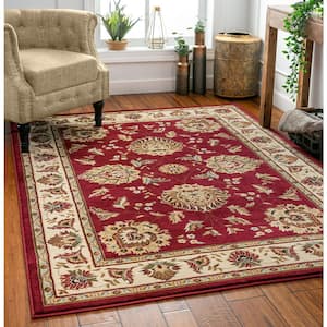 Timeless Abbasi Red 5 ft. x 7 ft. Traditional Area Rug