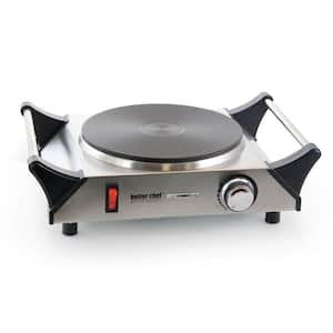 Portable Single Burner Stainless Steel 8 in. Solid Element Electric Hot Plate