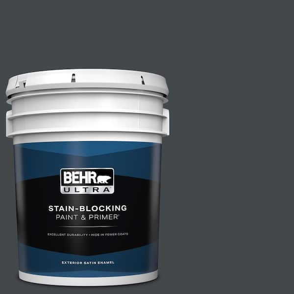 BEHR ULTRA 5 gal. #PPU24-23 Little Black Dress Satin Enamel Exterior Paint & Primer