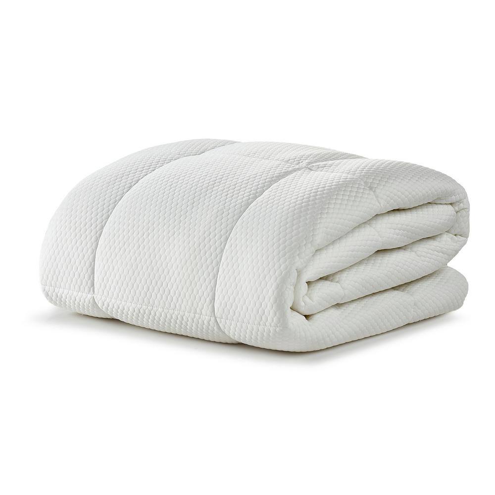 Queen White Gel Down Alternative Mattress Topper
