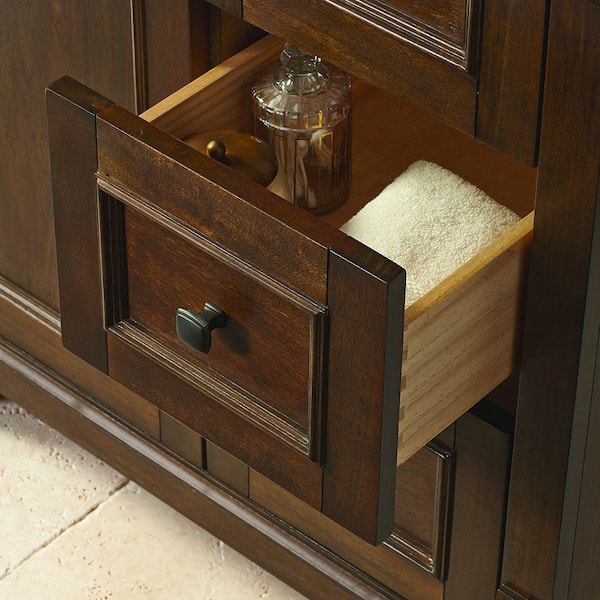 Creedmoor 30 in. W x 34 in. H Vanity Cabinet Only in Walnut