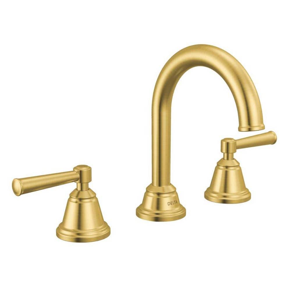 Foundations Design Series Traditional 8 in. Widespread Double Handle Bathroom Sink Faucet in Brushed Gold price history on PriceWatchPro
