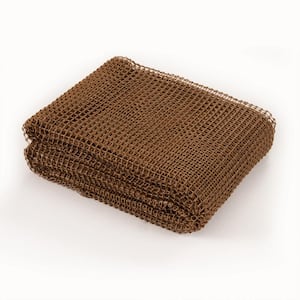 Brown 8 ft. x 10 ft. Unthemed Woven Solid Color Polyester Rectangle Non Slip Area Rug Pad