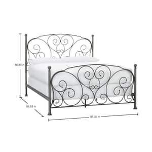 Dayport Oil Rubbed Bronze Metal King Scroll Bed