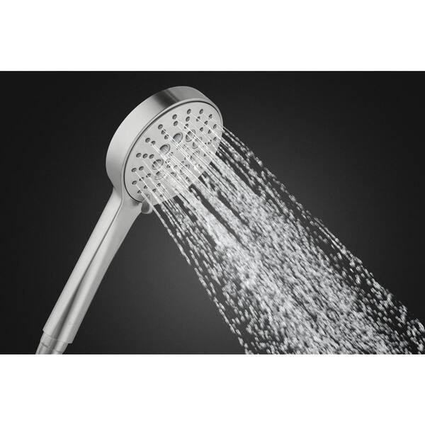 Modern 6-Spray 4.5 in. Single Wall Mount Handheld Adjustable Shower Head in Brushed Nickel Modern 6-Spray 4.5 in. Single Wall Mount Handheld Adjustable Shower Head in Brushed Nickel