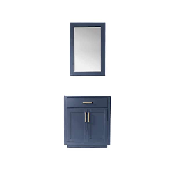 Altair Ivy 29.2 in. W x 21.6 in. D x 33.1 in. H Bath Vanity Cabinet without Top in Royal Blue with Mirror