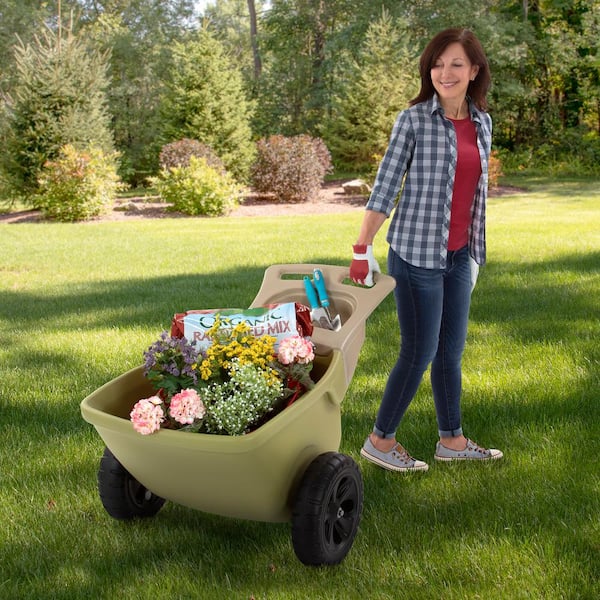 FREE SHIPPING Lawn & Garden Folding Wheel Barrel Cart 