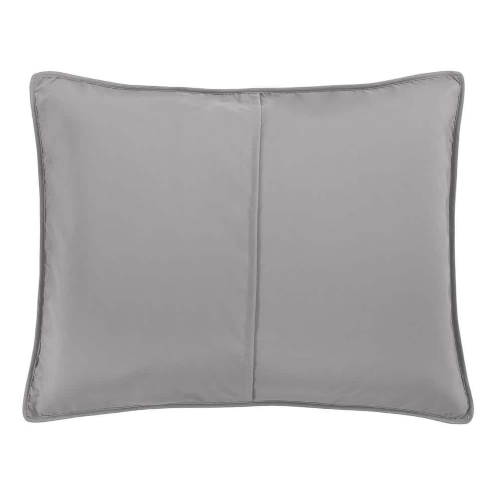Black and Taupe Reversible Microfiber Full Quilt Set