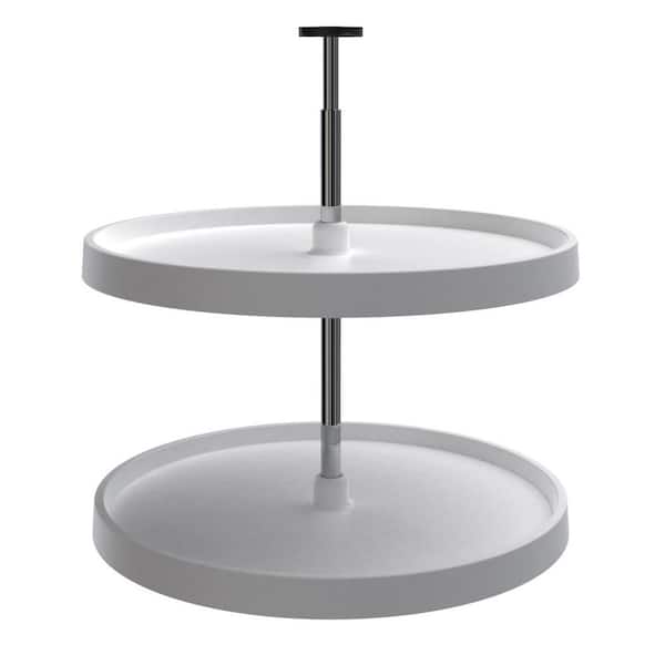 Rev-A-Shelf 2-Shelf White 28 in. Lazy Susan Full-Circle Polymer