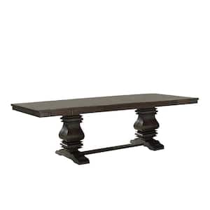 Jameson Espresso Wood Material 42 in. width Trestle type Dining Table with 6-seats