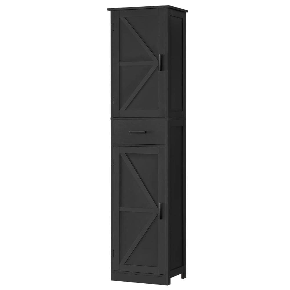 18 in. W x 67 in. H Black Medicine Cabinet without Mirror with 6 Shelves, Drawer and Adjustable Shelves price history on PriceWatchPro
