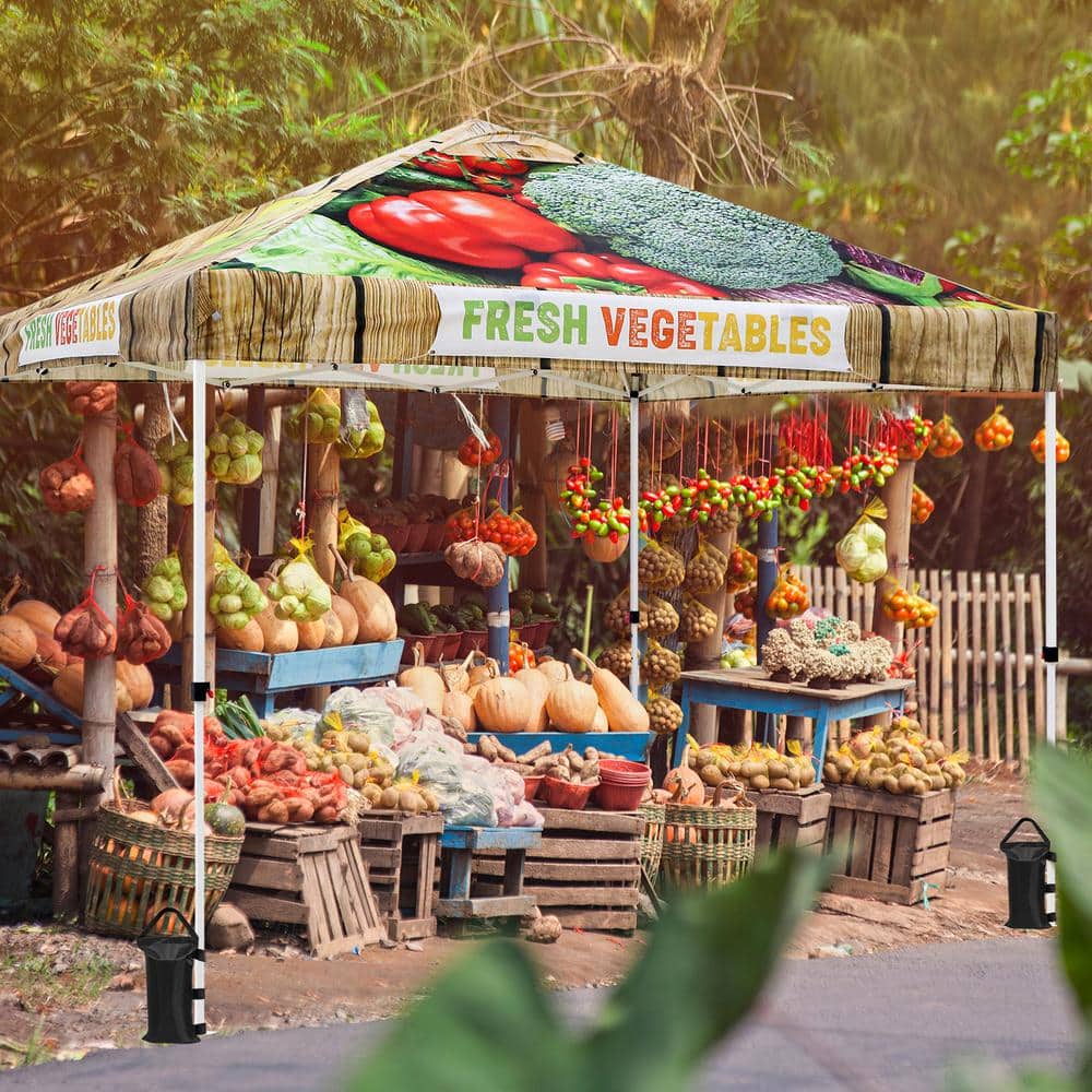 Eagle Peak 10x10 Vegetable Print Pop-Up Canopy Tent