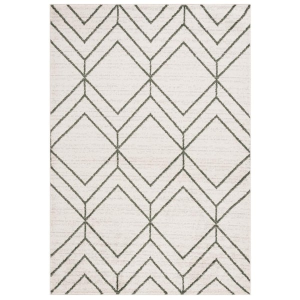 SAFAVIEH Adirondack Ivory/Dark Green 6 ft. x 9 ft. Diamond Area Rug