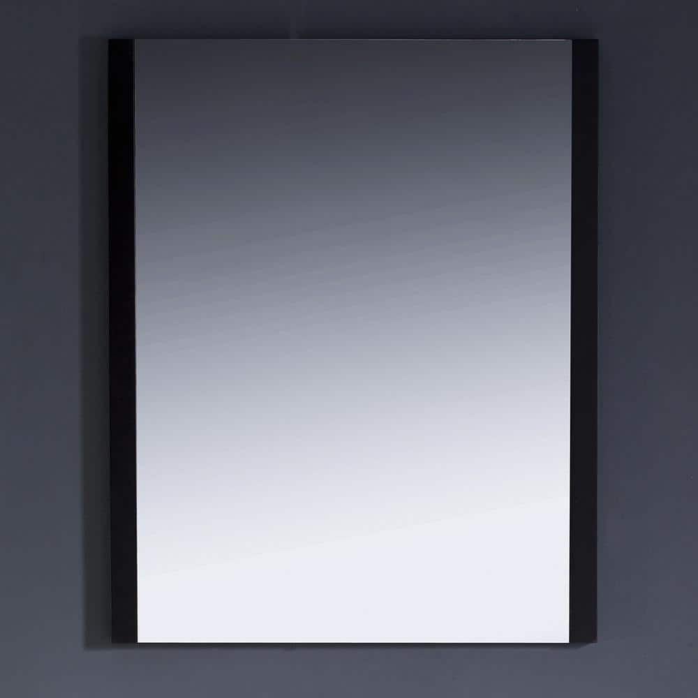 Espresso Elegance 31.5" Contemporary Wood Framed Bathroom Vanity Mirror
