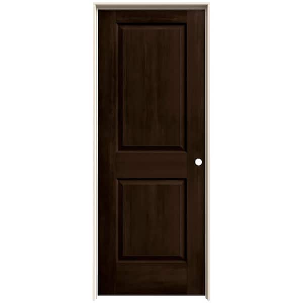 JELD-WEN 30 in. x 80 in. Carrara 2 Panel Left-Hand Hollow Core Espresso Stain Molded Composite Single Prehung Interior Door