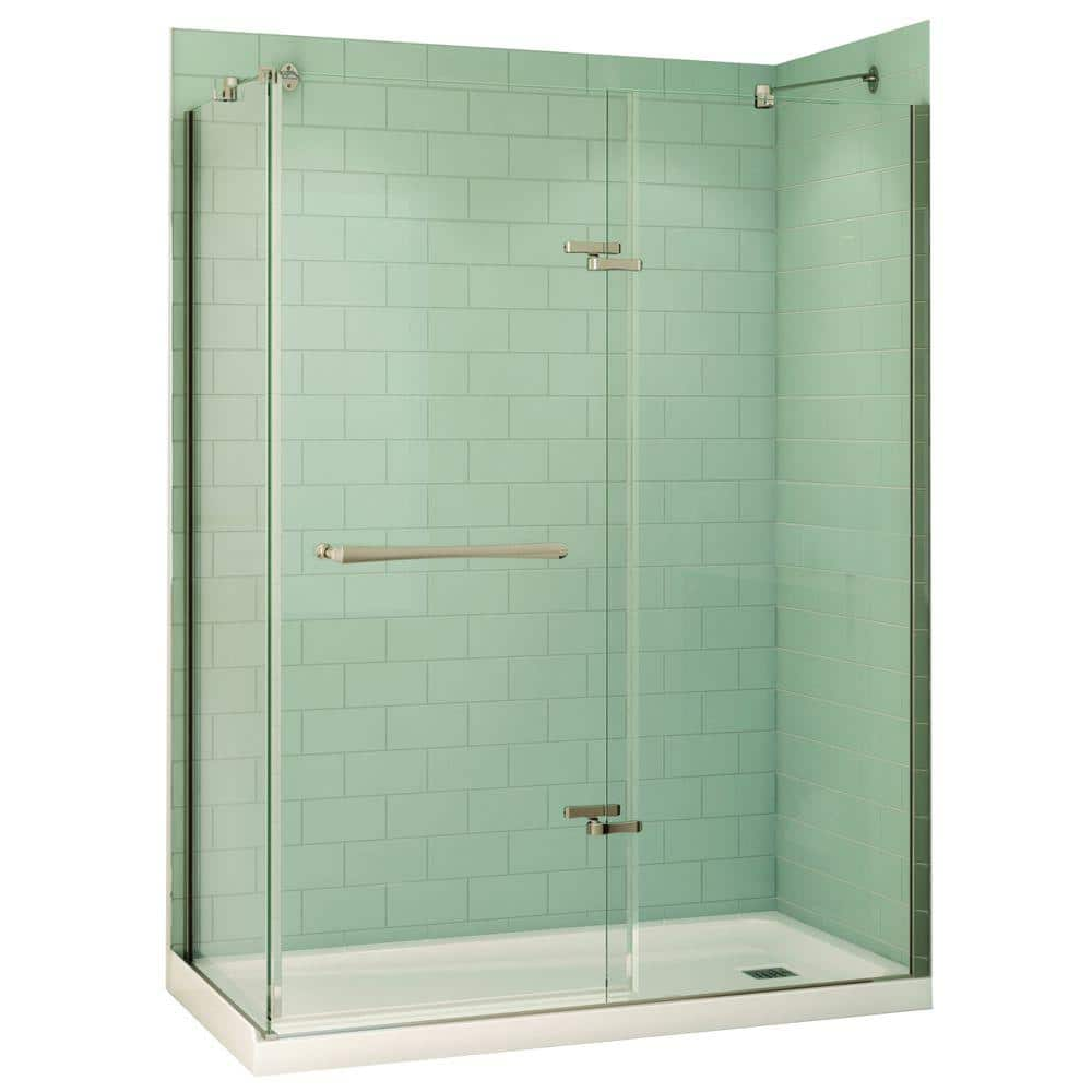 MAAX Reveal 32 in. x 60 in. x 741/2 in. Corner Shower Kit in Chrome