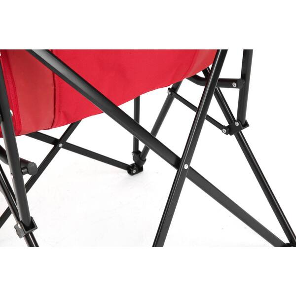Steel Frame Lawn Chair (Red)-250 lbs. Capacity, PVC Polyester