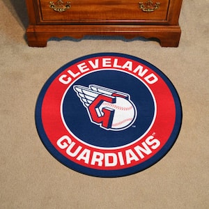 MLB Cleveland Guardians Red 2 ft. x 2 ft. Round Area Rug