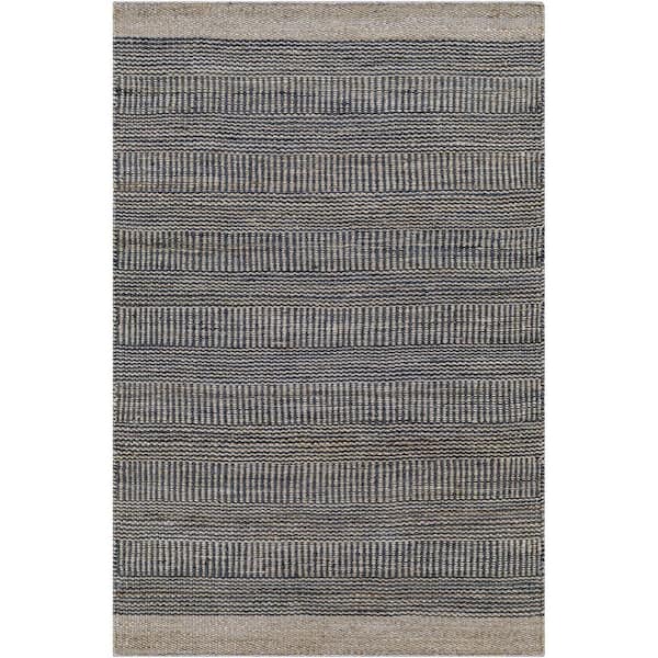 Lima Light Gray Rustic Geometric 6 ft. x 9 ft. Area Rug