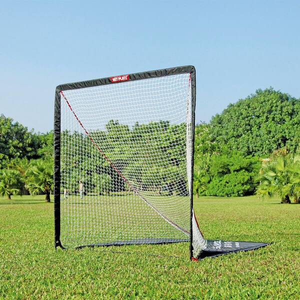 TRI GREAT USA Net Playz 6 ft. x 6 ft. Portable Easy Setup Lacrosse Fiberglass Goal with Target Panel