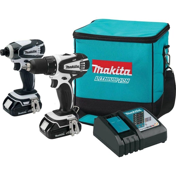 Makita 18-Volt Compact Lithium-Ion Cordless Drill and Impact Driver Combo Kit (2-Piece) with (2) 2.0Ah Batteries, Charger, Bag