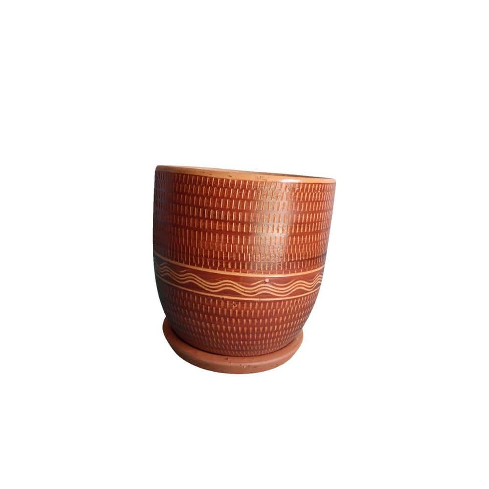 Clay planter Striped Whisper - Large