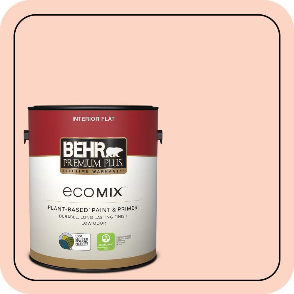 1 gal. #210A-2 Coral Dune Flat EcoMix Plant-Based Interior Paint & Primer product image for price tracking